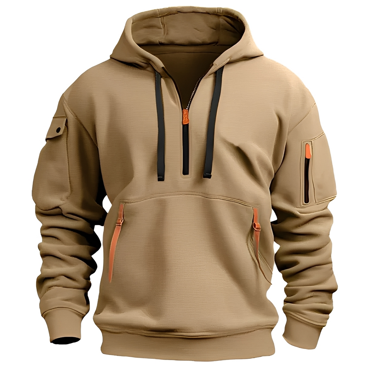 Burton - Sudadera con capucha cómoda de media cremallera