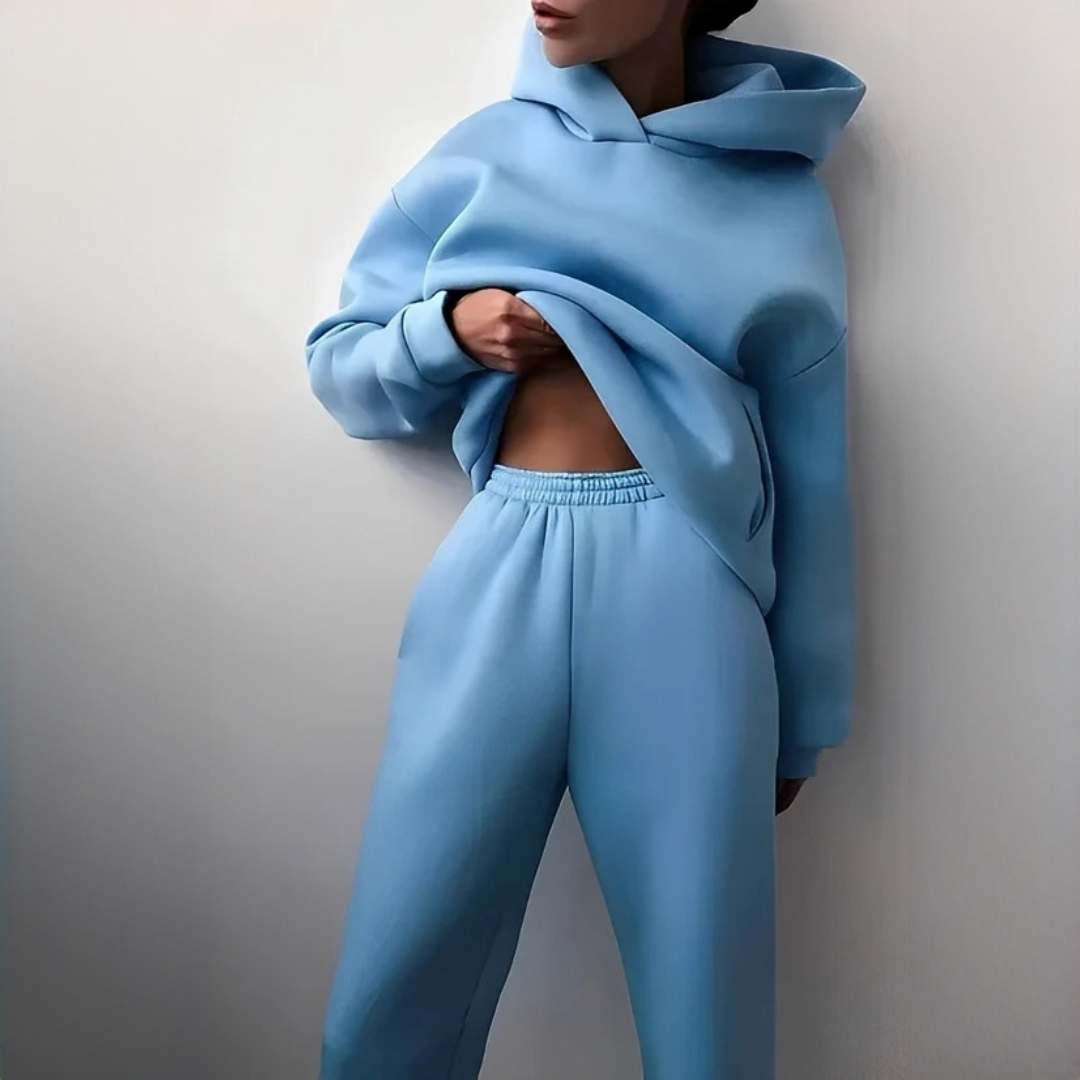 Adelia - Juego de sudadera con capucha cómodo y cálido