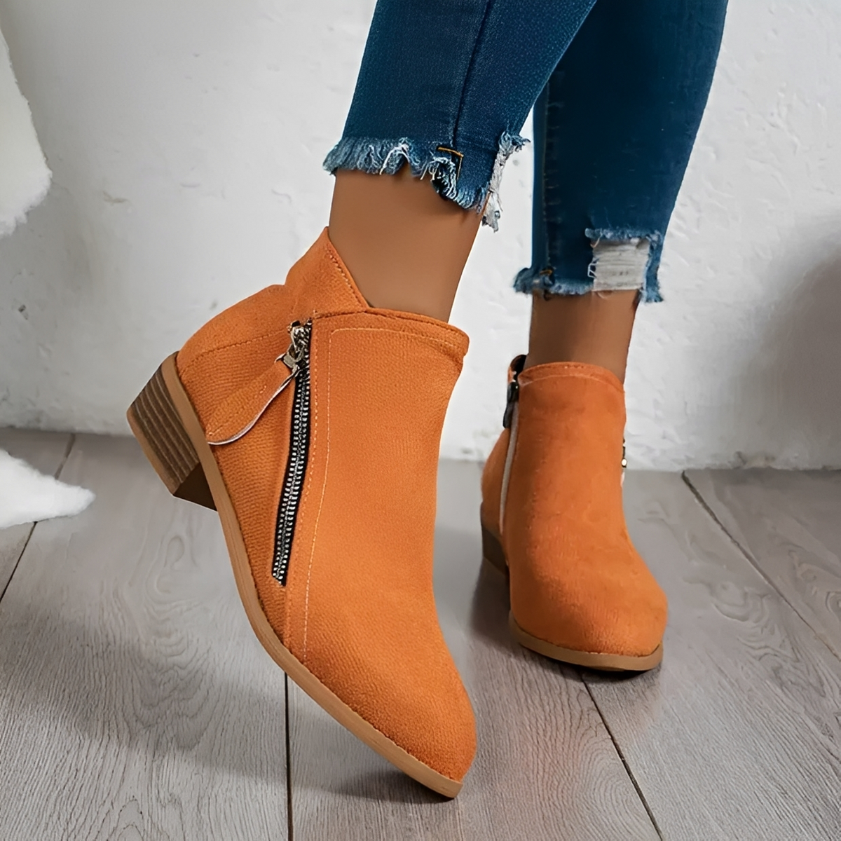 Klara - Botas elegantes y chic con cremallera