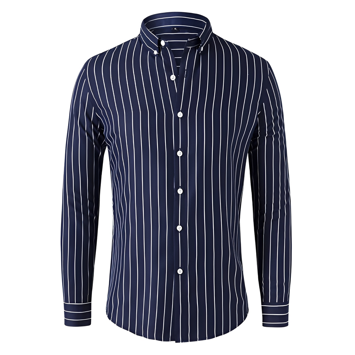 Dennis - Camisa de manga larga con rayas y ajuste relajado