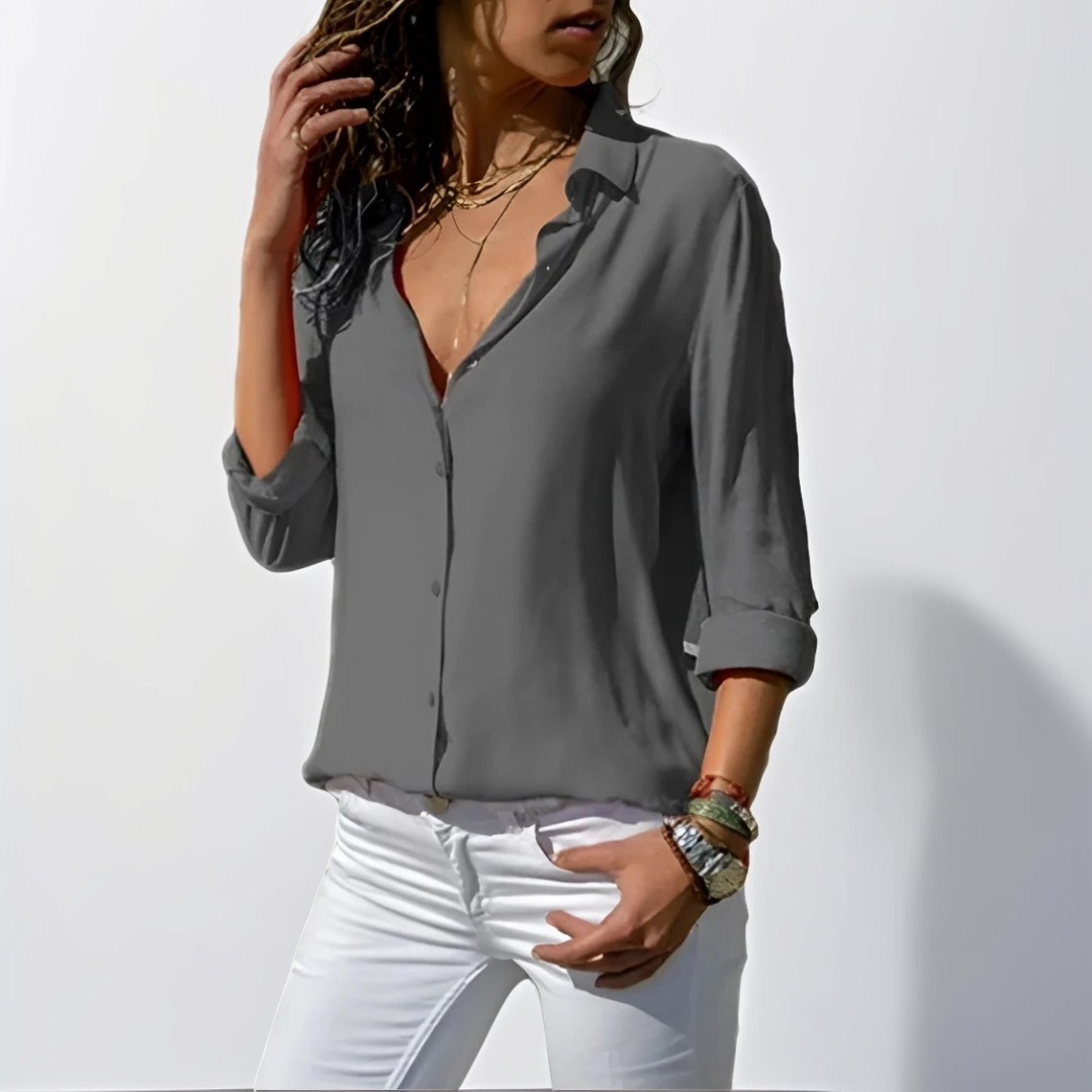 Delilah - Blusa elegante con mangas largas