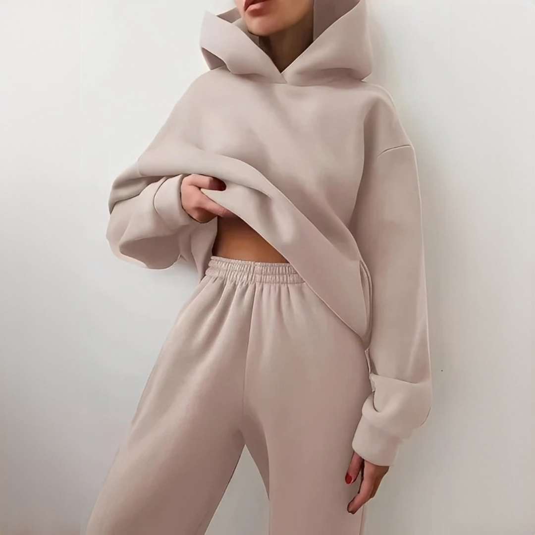 Adelia - Juego de sudadera con capucha cómodo y cálido