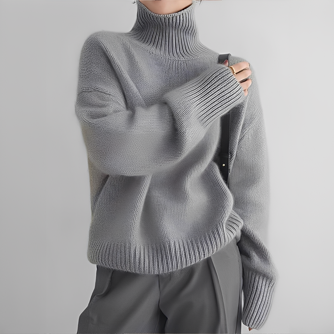 Adiene - Suéter de cuello alto elegante y acogedor
