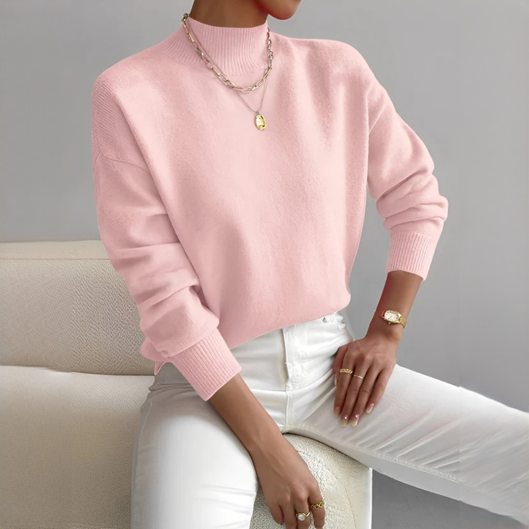 Rosbell - Suéter de cuello alto elegante y chic