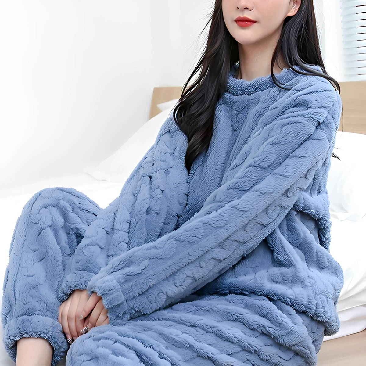 Melysa - Conjunto de pijama acogedor y cómodo