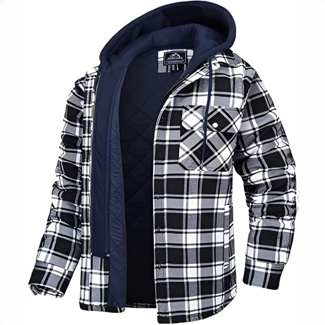 Cole - Chaqueta de cuadros acogedora