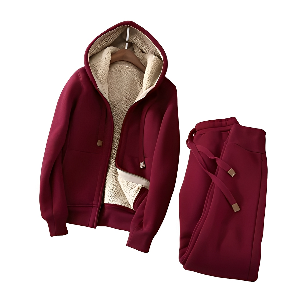 Andy - Conjunto de sudadera con capucha cálida y pantalón