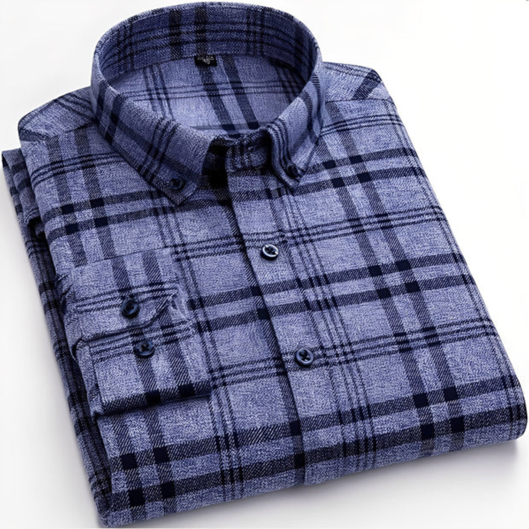 Nikollas - Camisa a cuadros informal de manga larga
