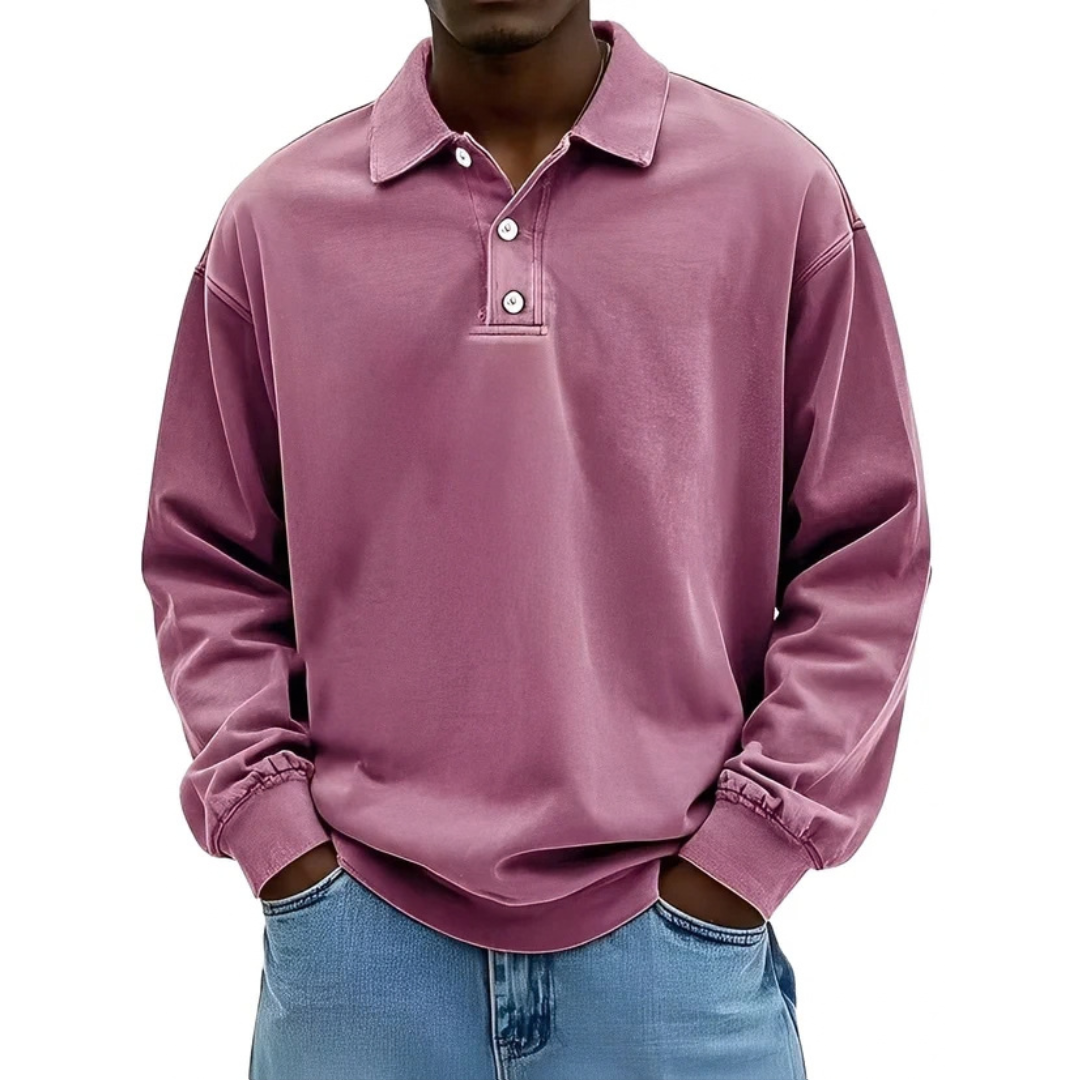Clayton - Camisa de manga larga tradicional y acogedora