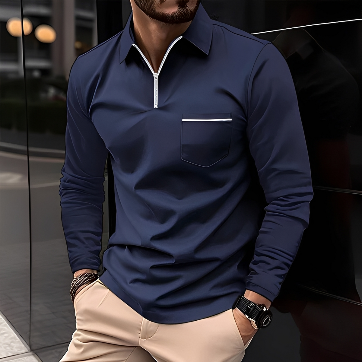 Bernard - Camisa robusta de manga larga
