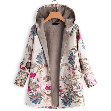 Olyvia - Chaqueta con capucha vintage y cálida