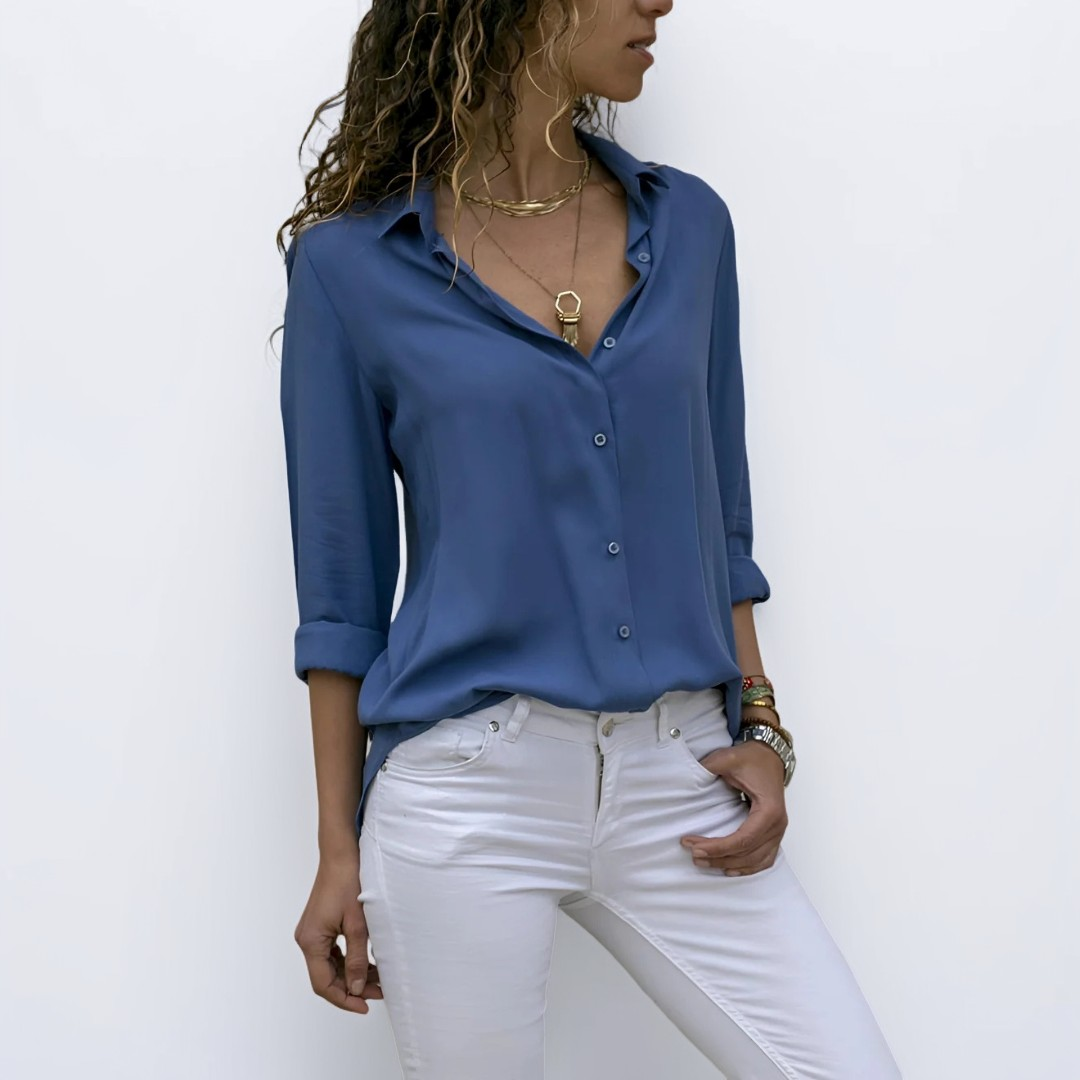 Delilah - Blusa elegante con mangas largas