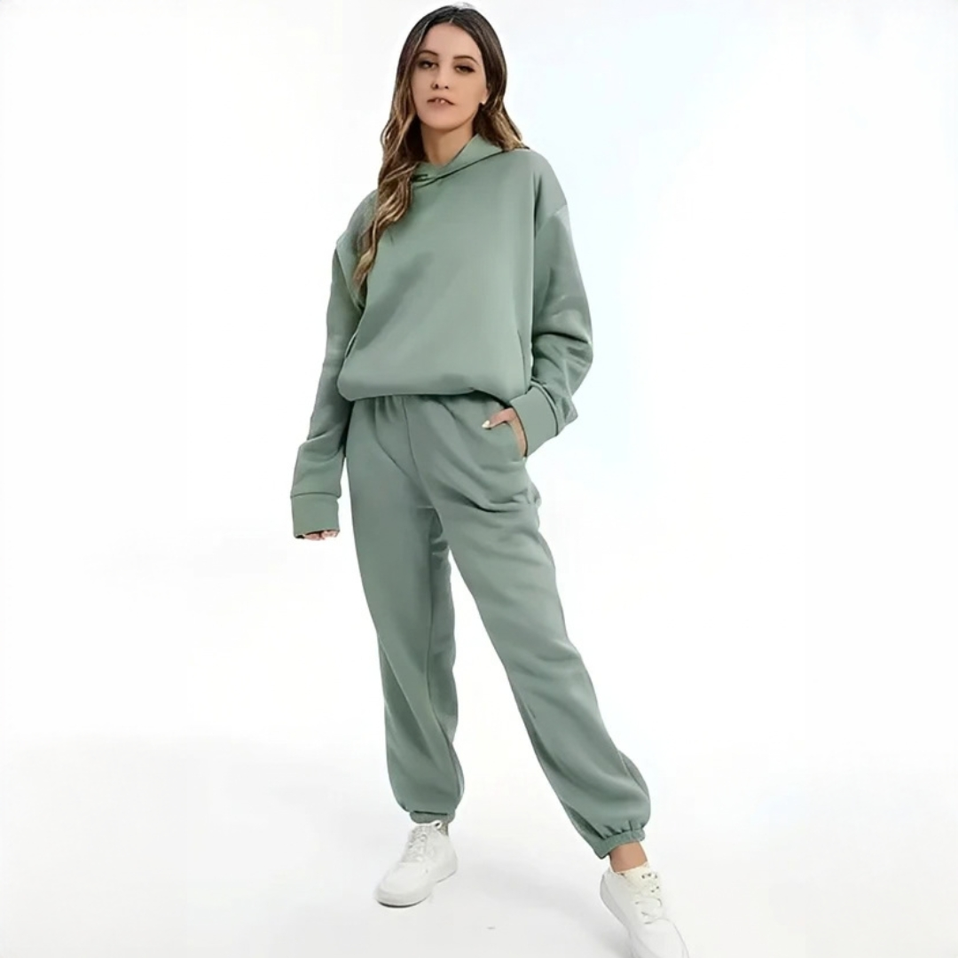 Adelia - Juego de sudadera con capucha cómodo y cálido