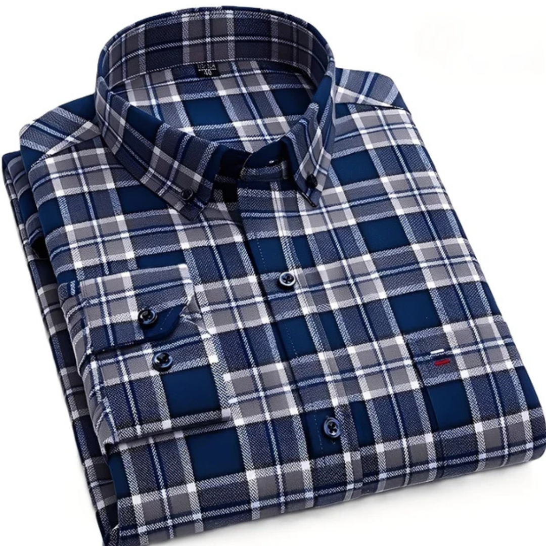 Nikollas - Camisa a cuadros informal de manga larga