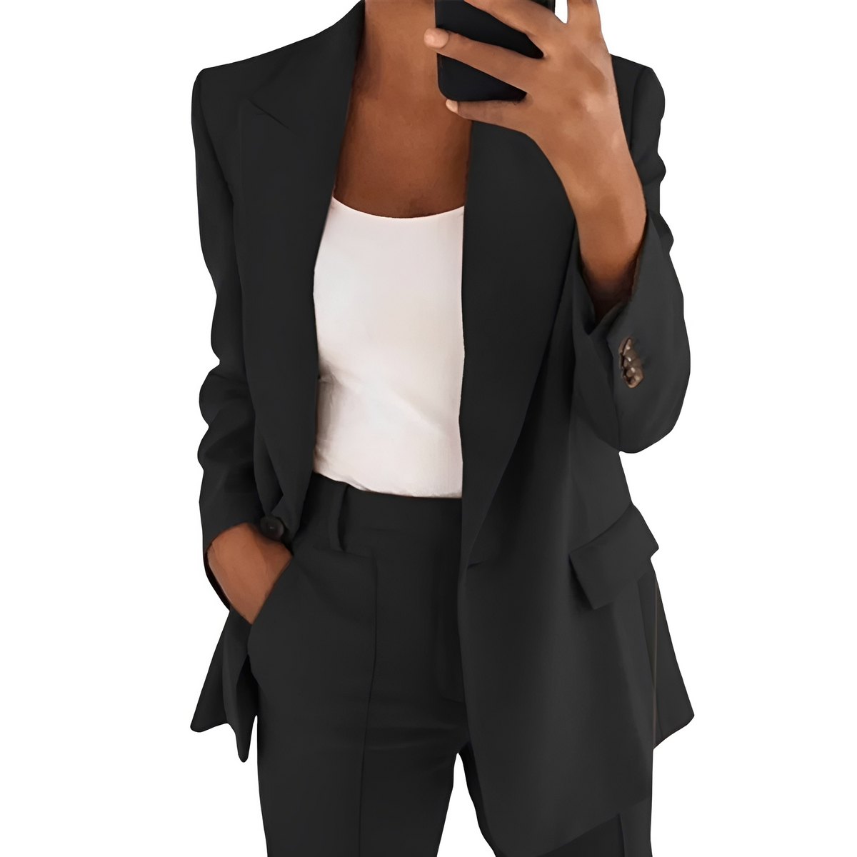 Johara - Conjunto casual compuesto por blazer y pantalón