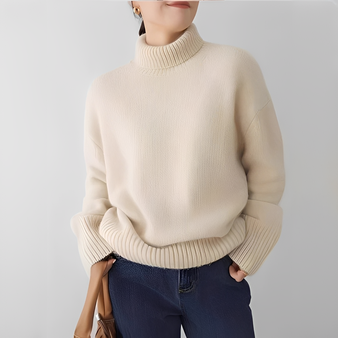 Adiene - Suéter de cuello alto elegante y acogedor