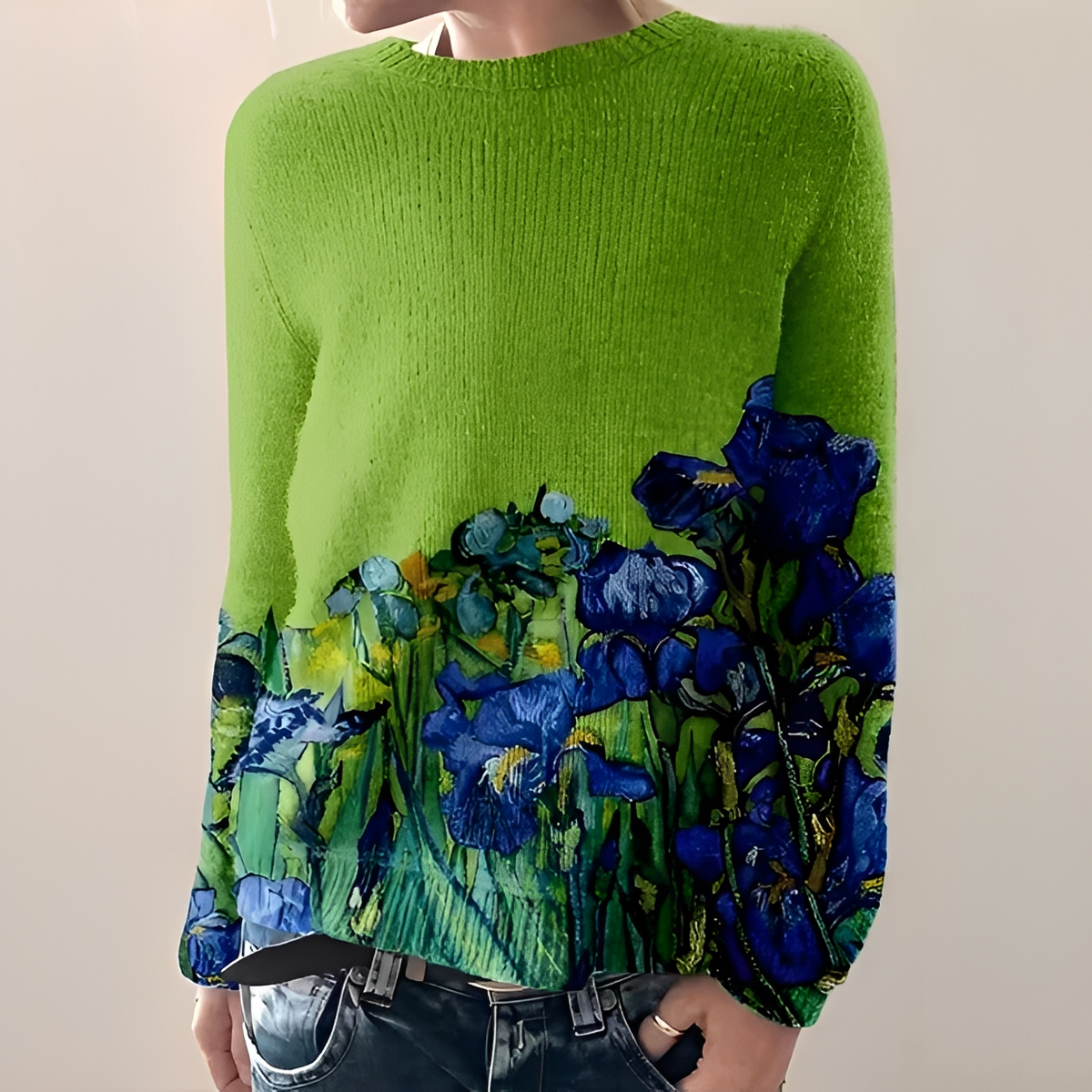 Liliane - Suéter elegante con cuello redondo