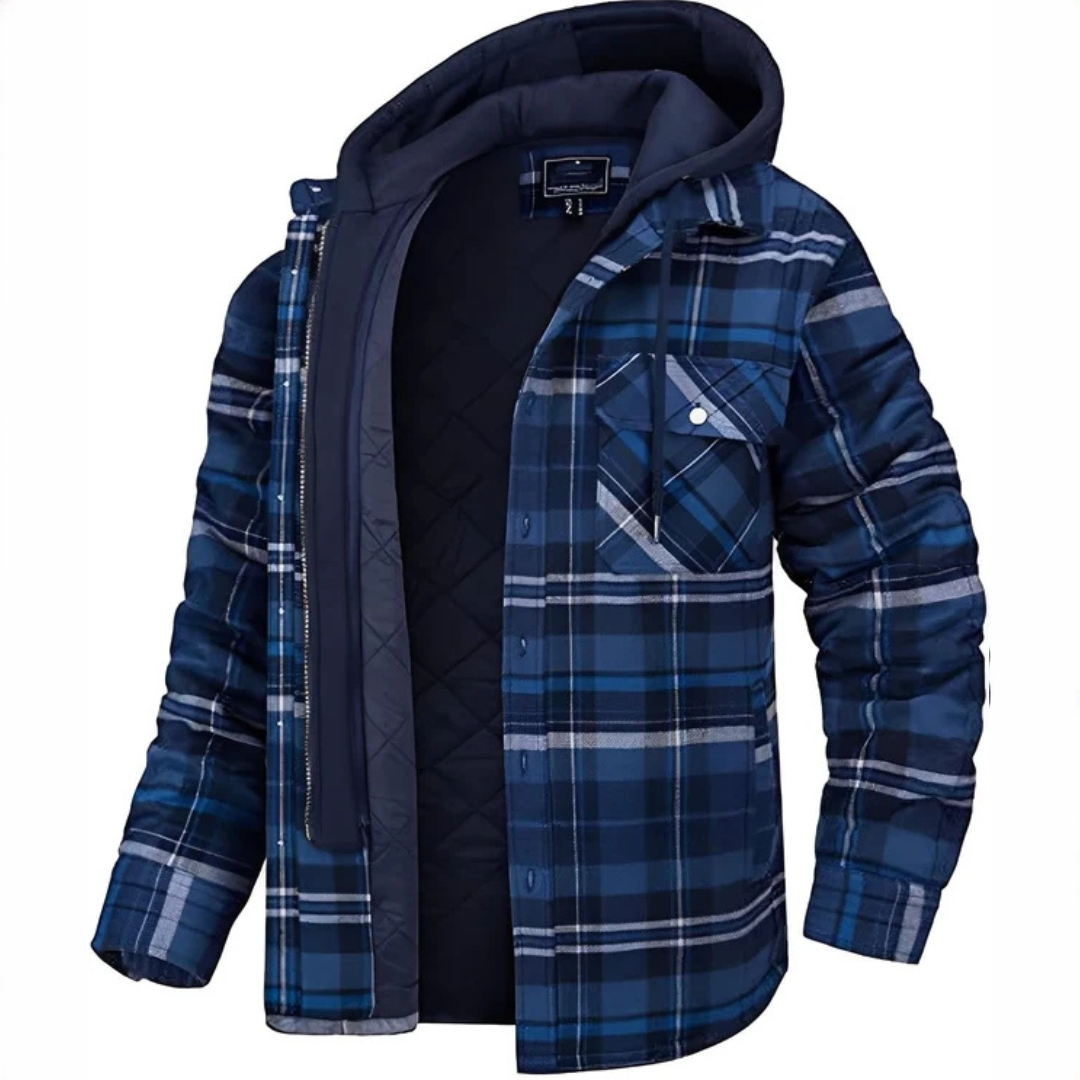 Cole - Chaqueta de cuadros acogedora