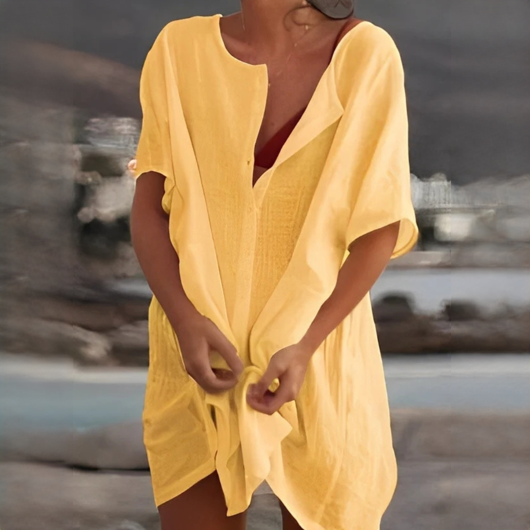 Zuchen - Mini vestido elegante de corte amplio