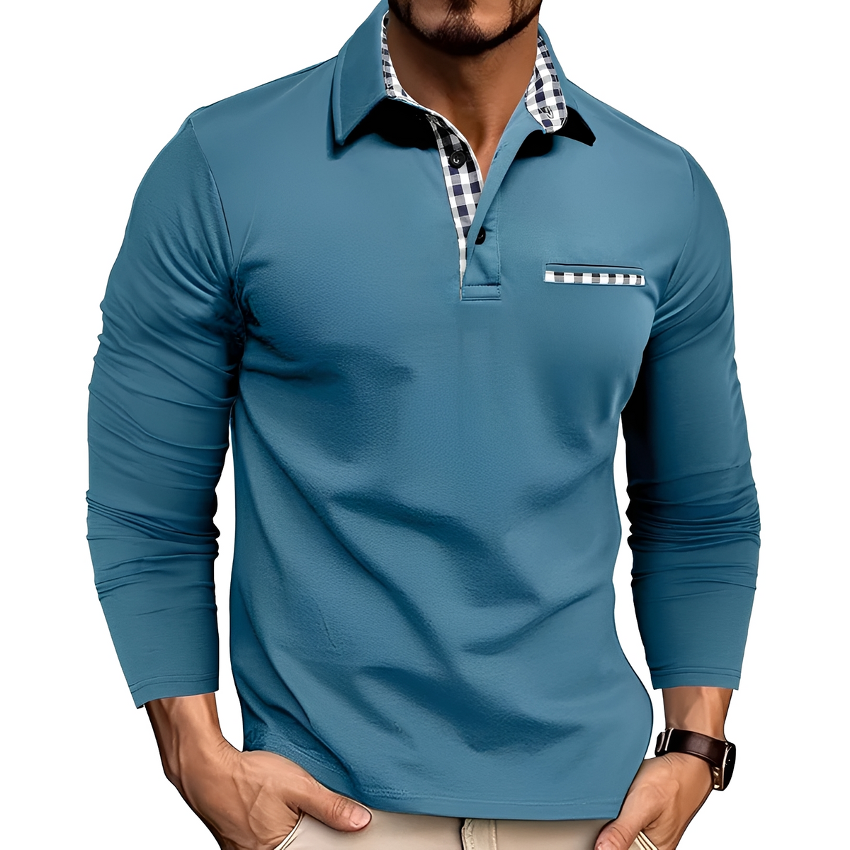 Charel - Polo de manga larga robusto