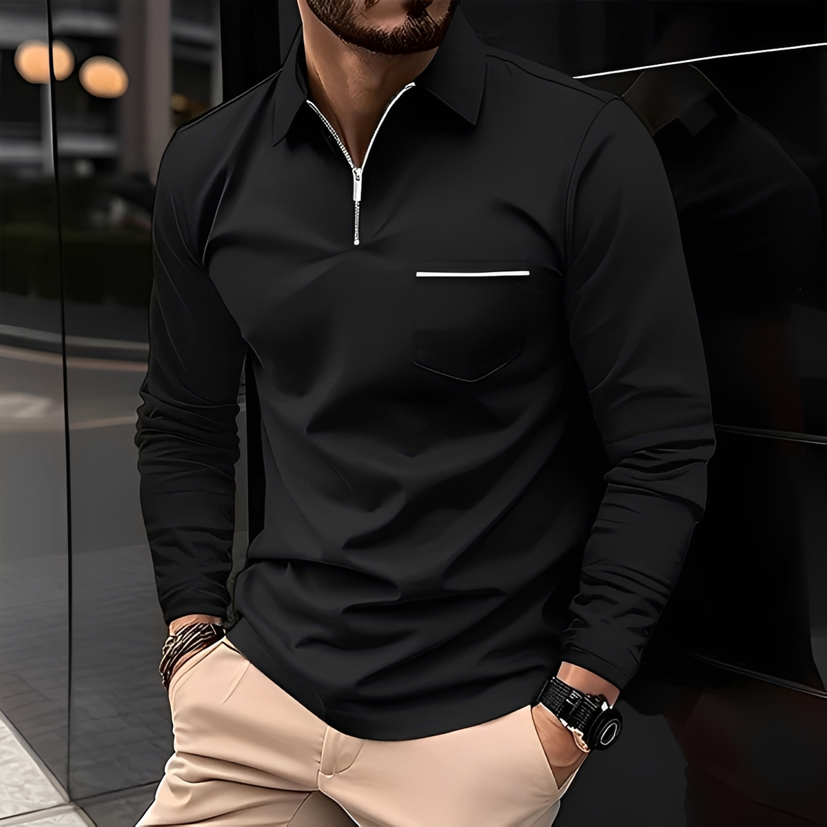 Randelle - Camisa casual de manga larga