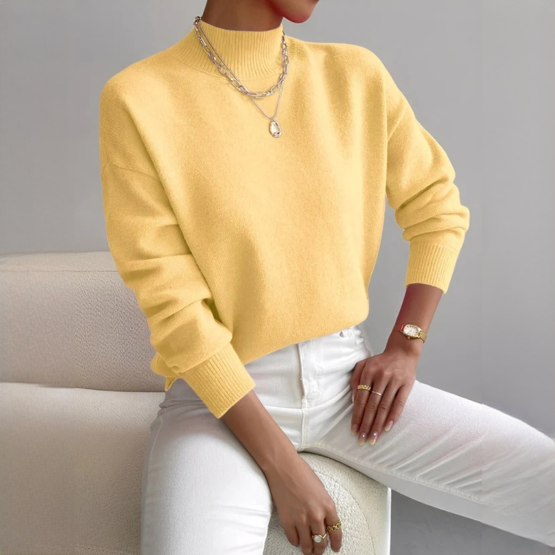 Rosbell - Suéter de cuello alto elegante y chic