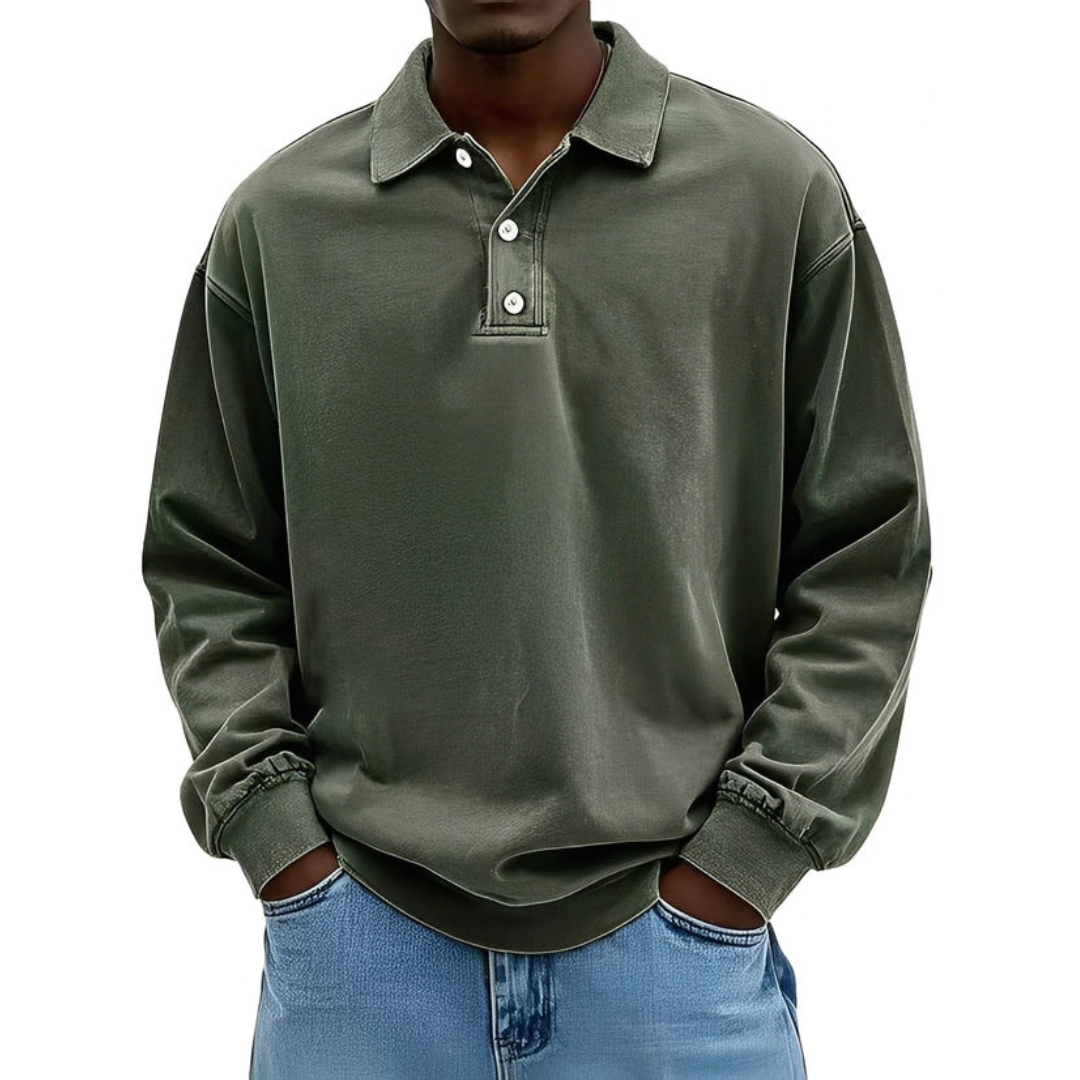 Clayton - Camisa de manga larga tradicional y acogedora
