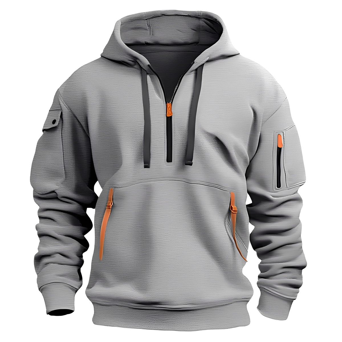 Norton - Sudadera con capucha robusta con media cremallera