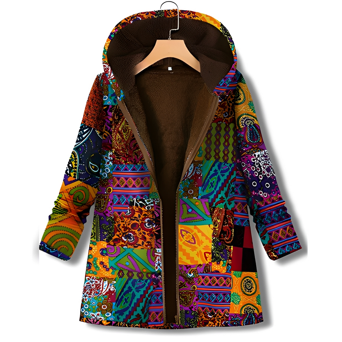 Olyvia - Chaqueta con capucha vintage y cálida