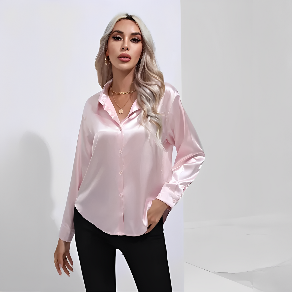 Liliane - Blusa elegante con mangas largas