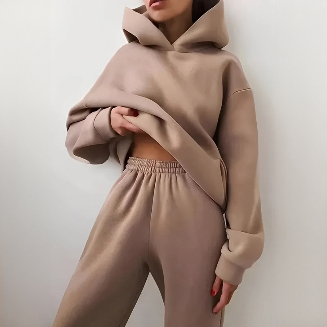 Adelia - Juego de sudadera con capucha cómodo y cálido