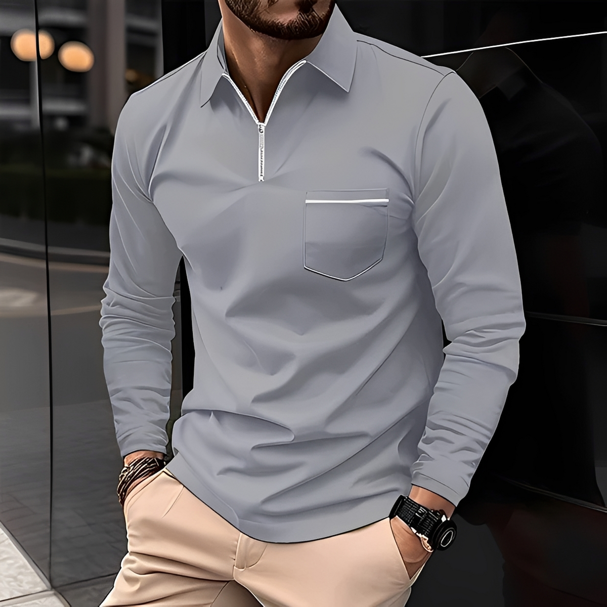 Randelle - Camisa casual de manga larga