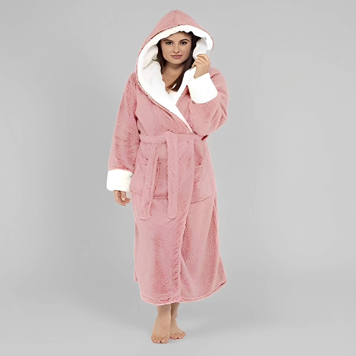 Carleta - Bata con capucha suave y elegante