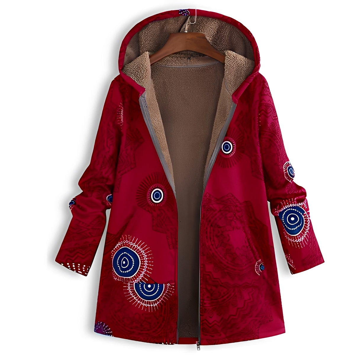 Olyvia - Chaqueta con capucha vintage y cálida
