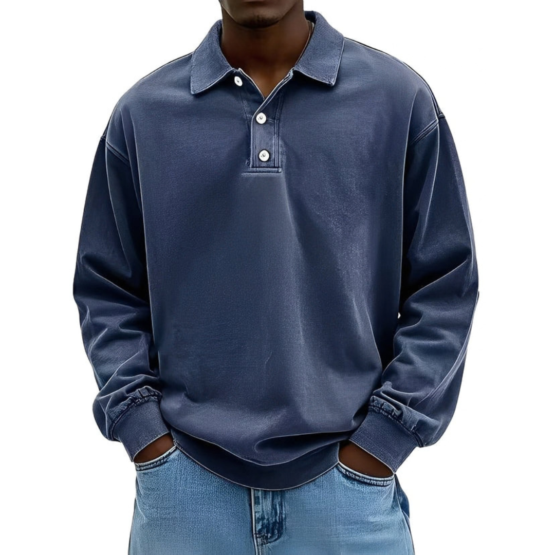 Clayton - Camisa de manga larga tradicional y acogedora