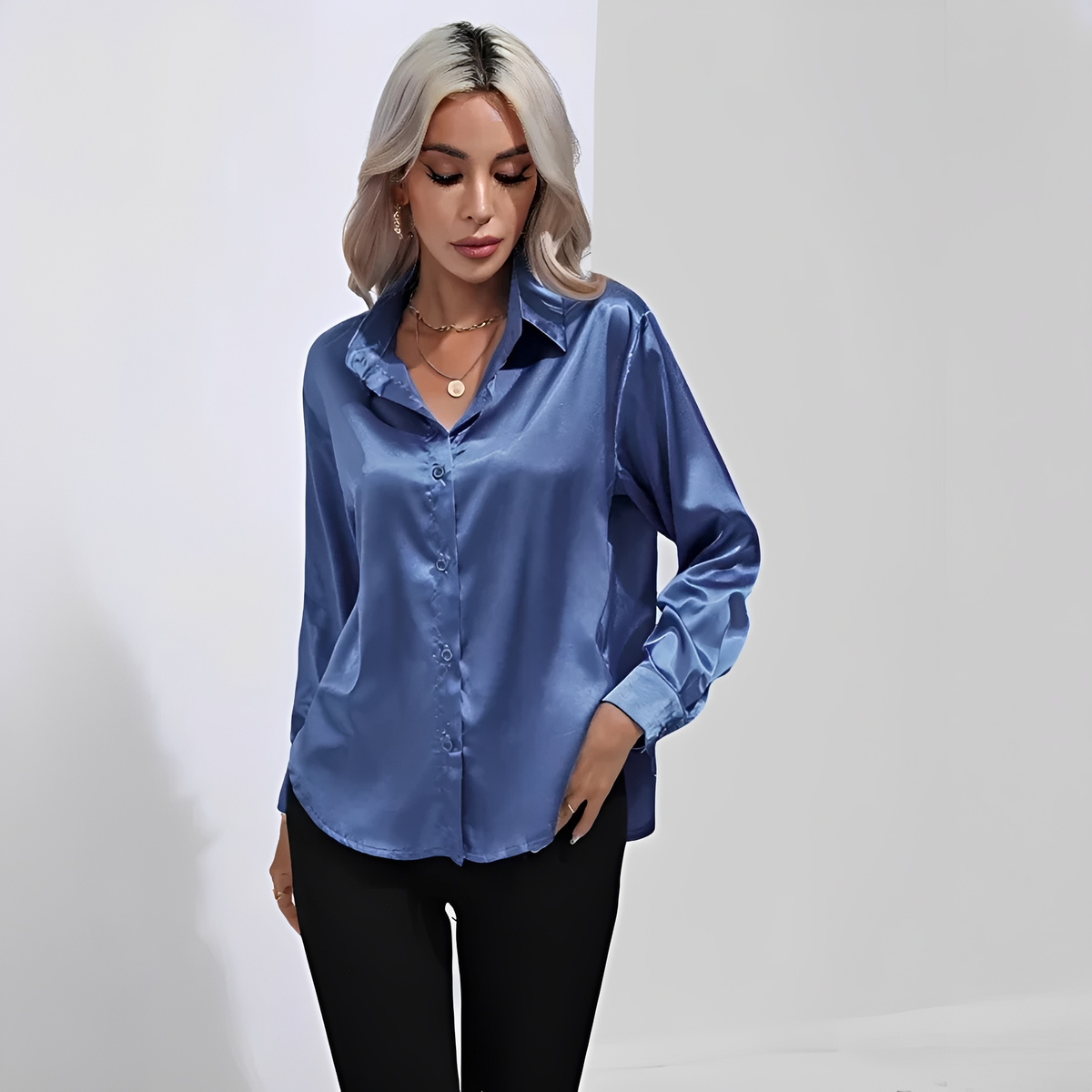Liliane - Blusa elegante con mangas largas
