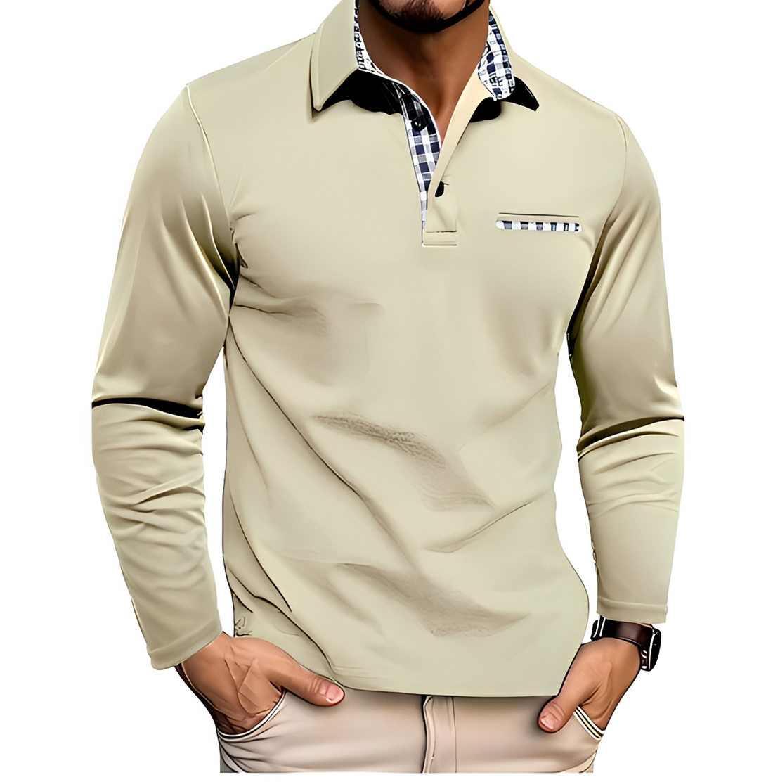 Shael - Camisa de manga larga clásica y cálida