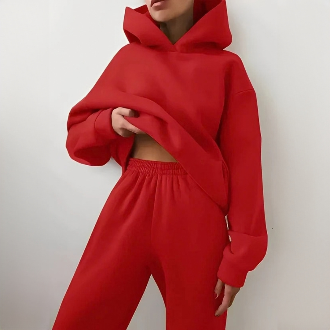 Adelia - Juego de sudadera con capucha cómodo y cálido