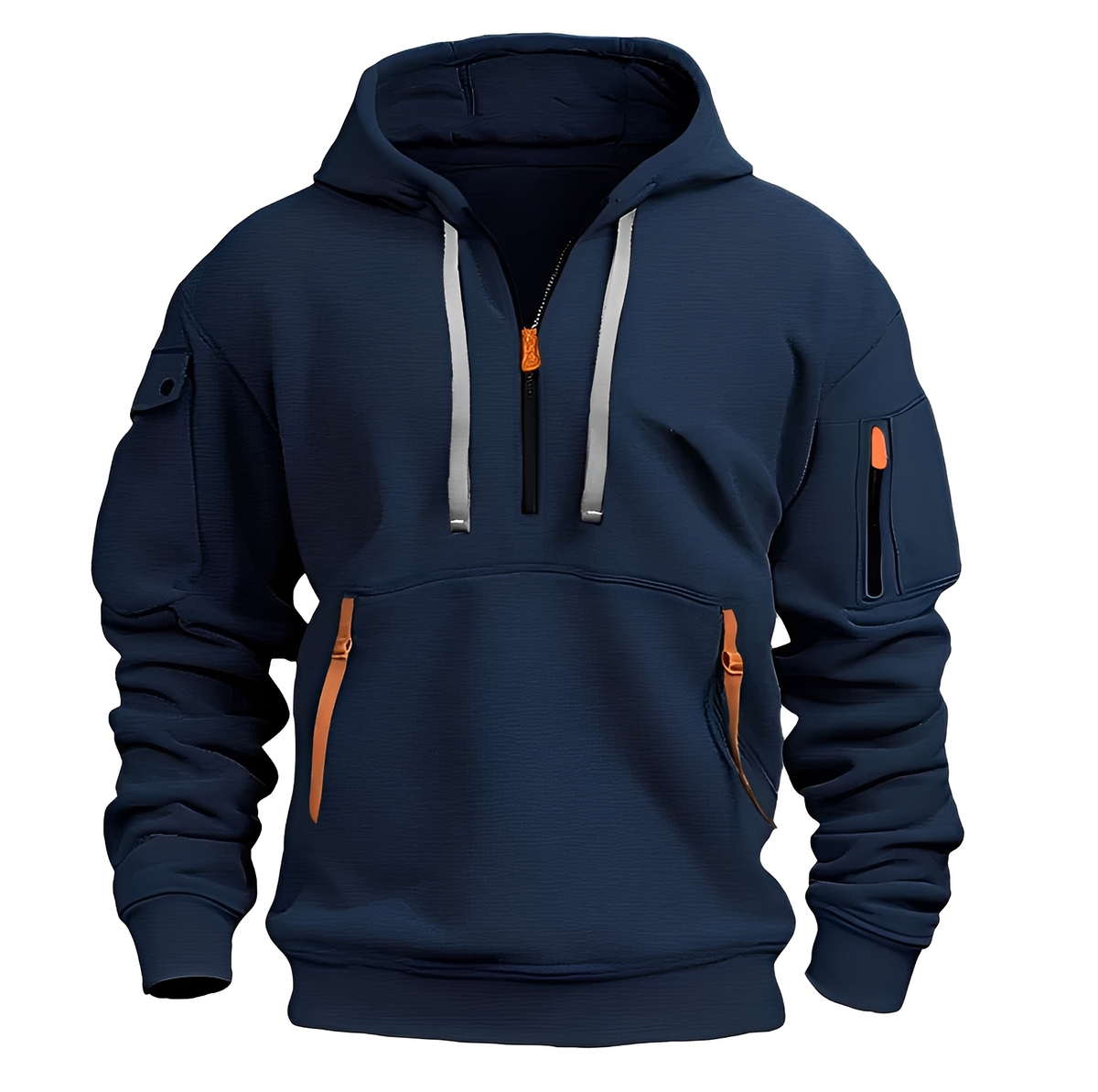 Norton - Sudadera con capucha robusta con media cremallera