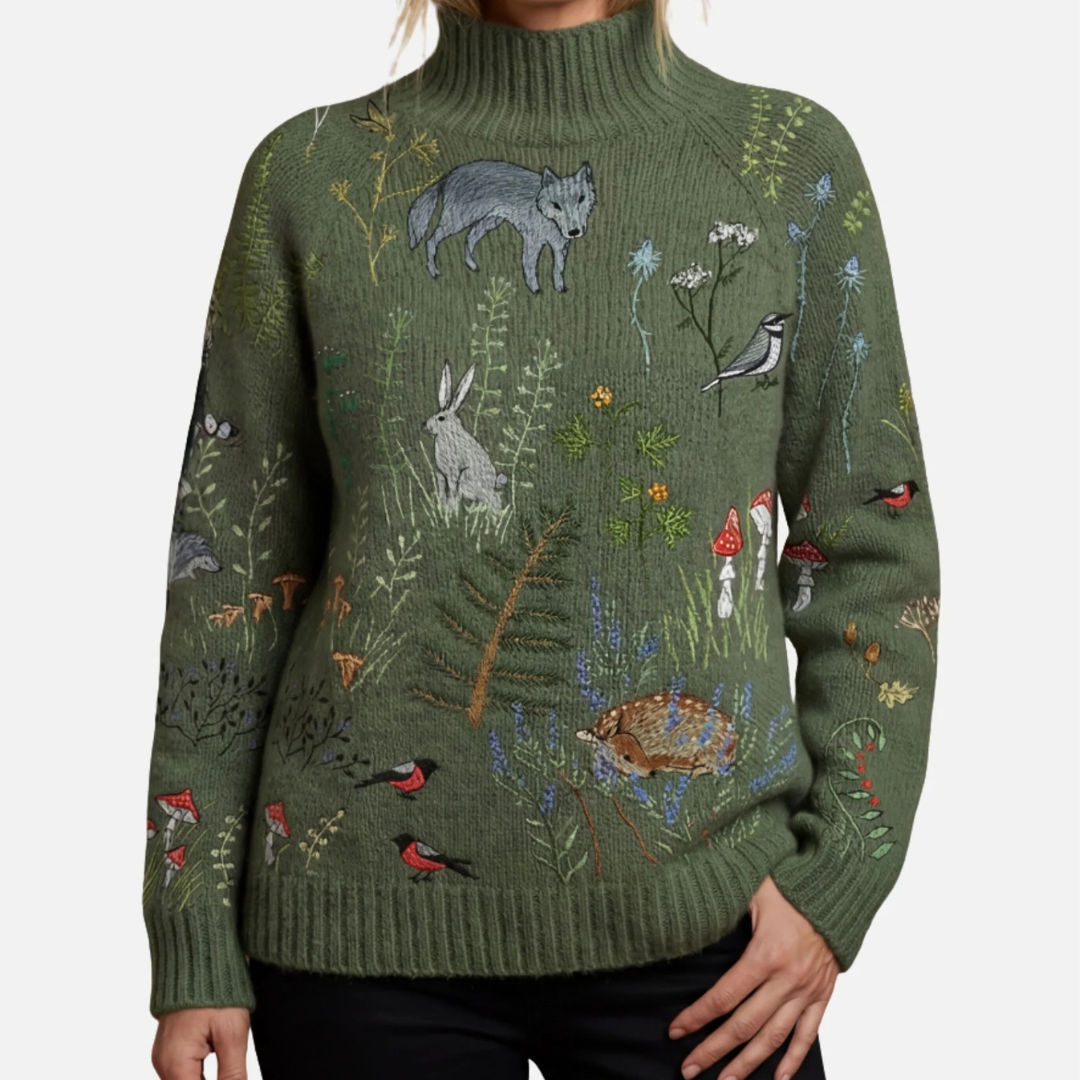 Amy - Jersey de cuello alto sofisticado y moderno