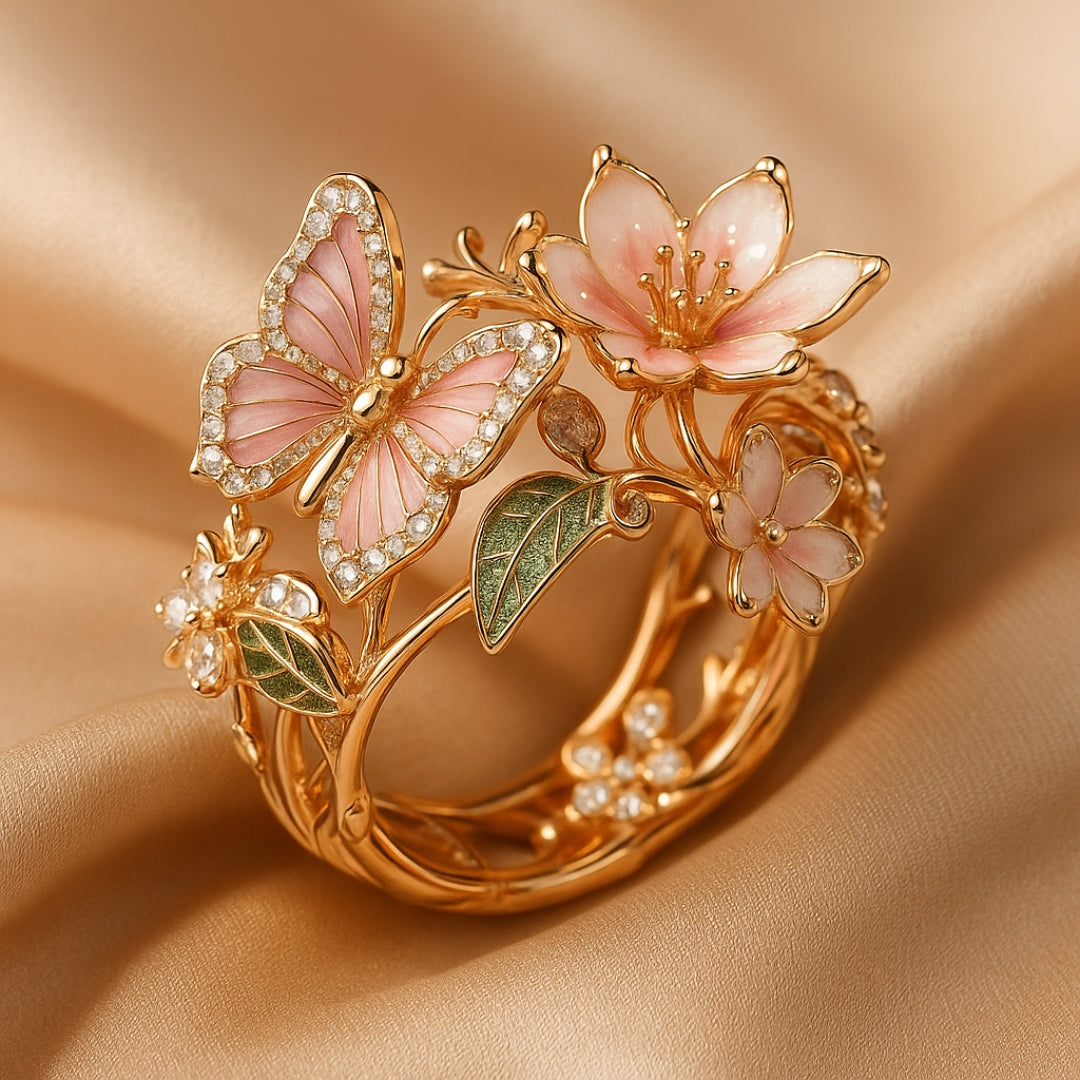Meliora – Anillo de mariposa brillante de circonio
