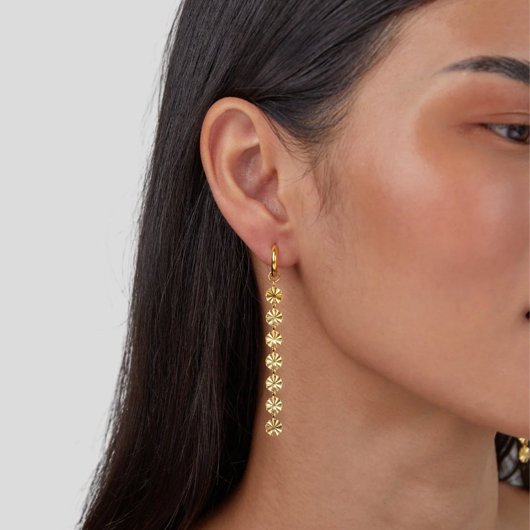 Zaya – Pendientes de Disco en Oro de 18K