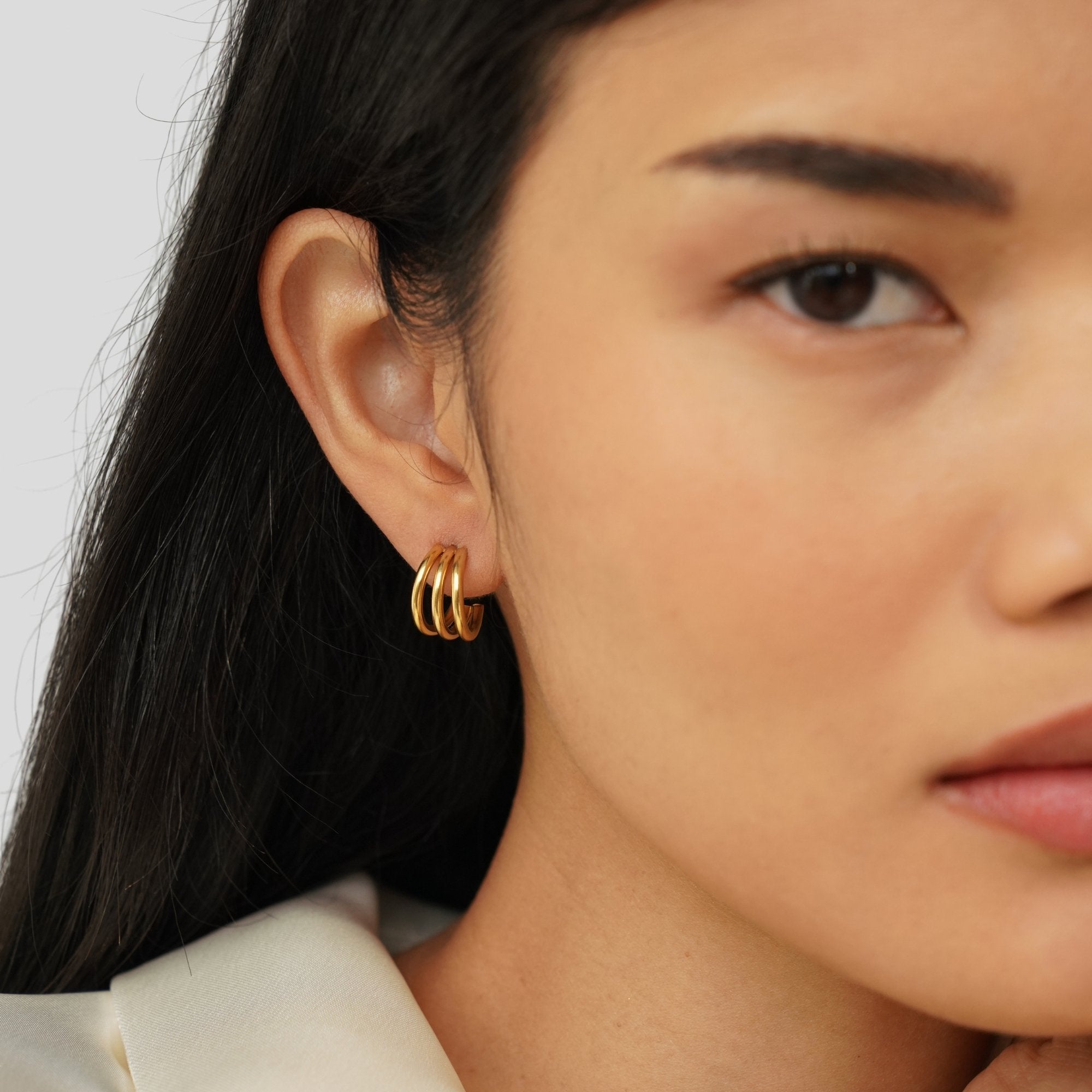 Anaya – Aros triple chapados en oro