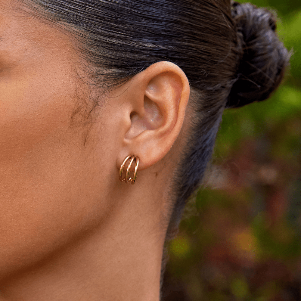 Anaya – Aros triple chapados en oro