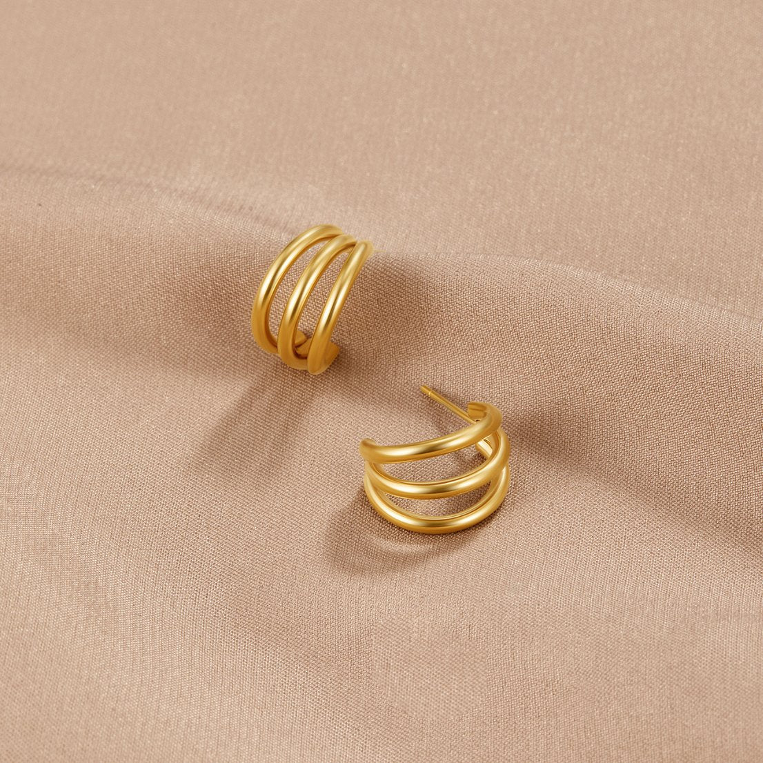Anaya – Aros triple chapados en oro