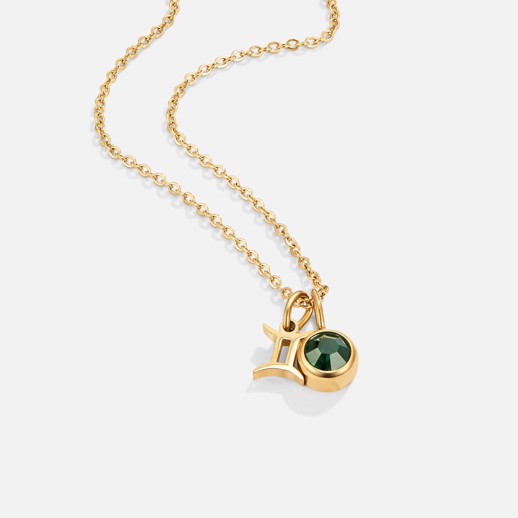 Shay - Collar de piedra de nacimiento del zodiaco