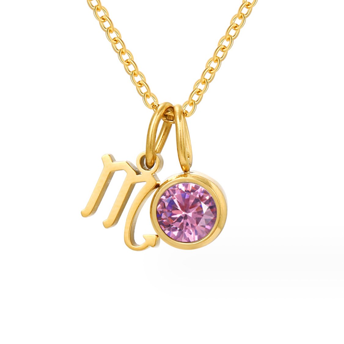 Shay - Collar de piedra de nacimiento del zodiaco
