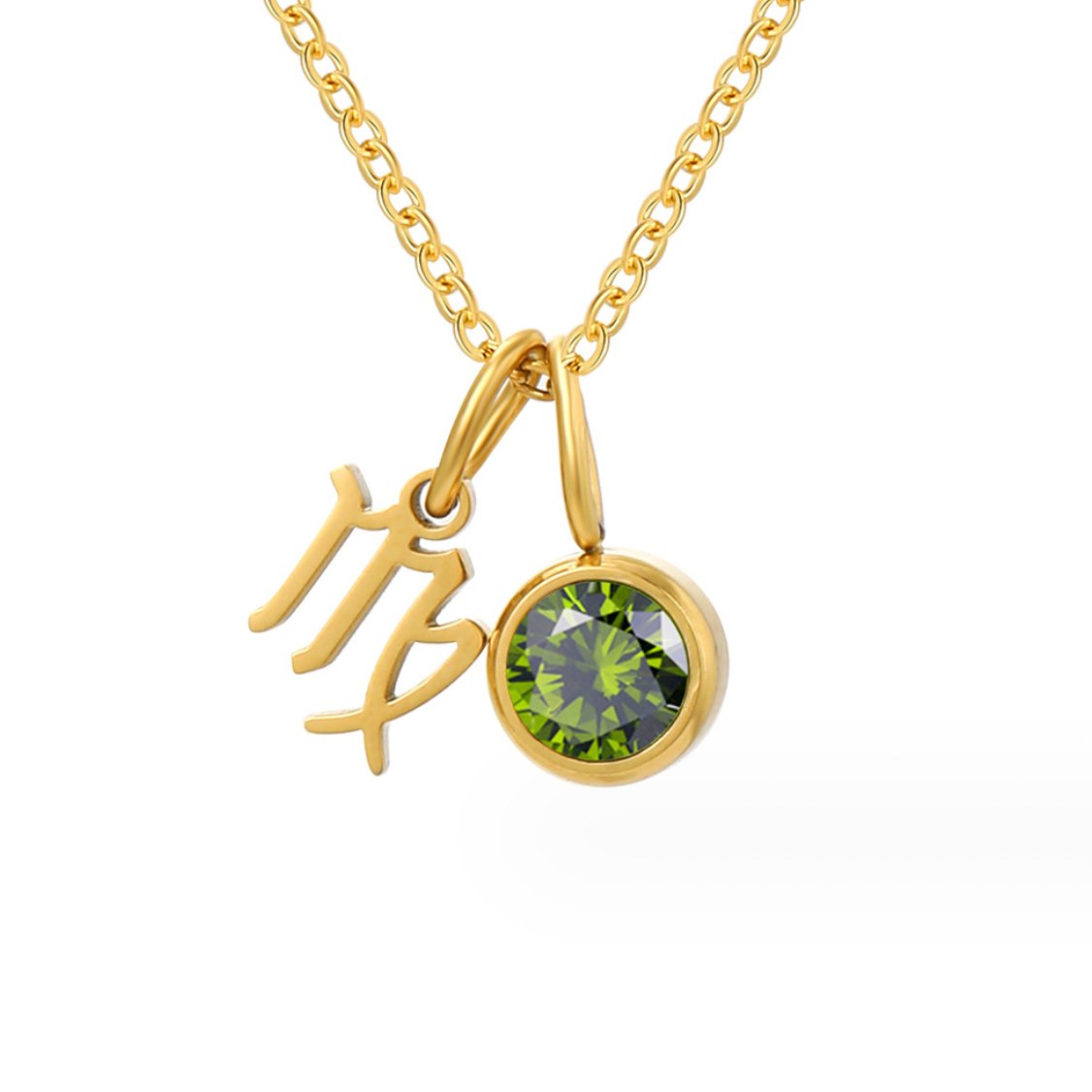 Shay - Collar de piedra de nacimiento del zodiaco