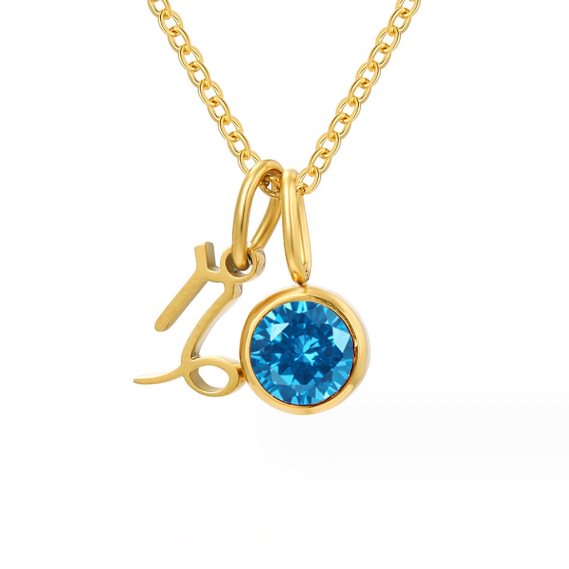 Shay - Collar de piedra de nacimiento del zodiaco