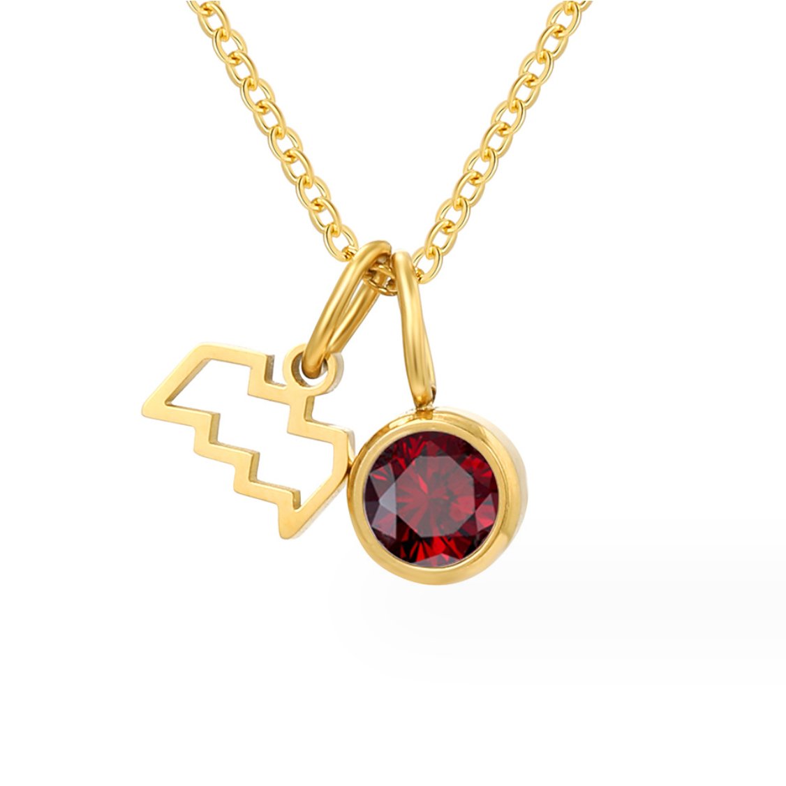 Shay - Collar de piedra de nacimiento del zodiaco